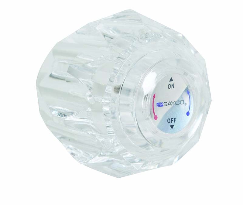 Large acrylic knob handle for R200 single control shower valve